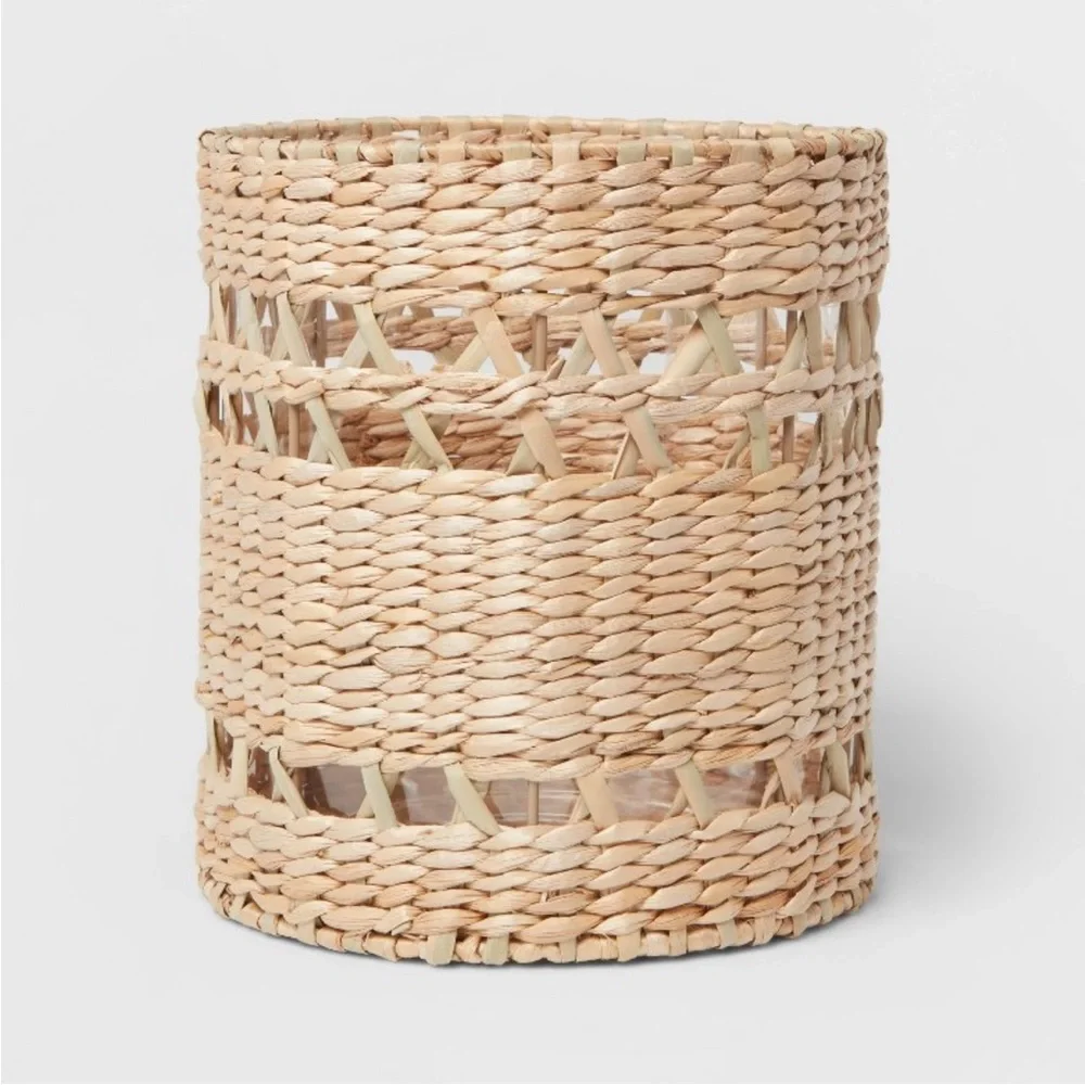 THRESHOLD NWT woven waste can -natural